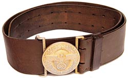 Nazi Germany - NSDAP Political Leader 55mm Leather Belt and Buckle