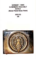 Germany, WWII - HJ Members 45mm Belt Buckle