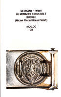 Germany, WWII - HJ Members 45mm Belt Buckle