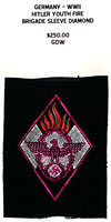 Hitler Youth Fire Brigade Sleeve Diamond - Obverse