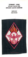 Hitler Youth Fire Brigade Sleeve Diamond - Obverse