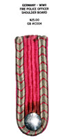 Fire Police Officer Shoulder Board - Obverse