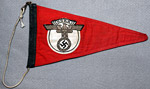 WWII German NSKK vehicle pennant with NSKK pennant top