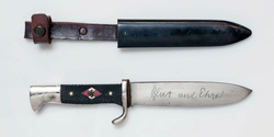 Original WWII M1933 Hitler Youth Knife. Carl Linder Merscheid-Solingen maker mark.